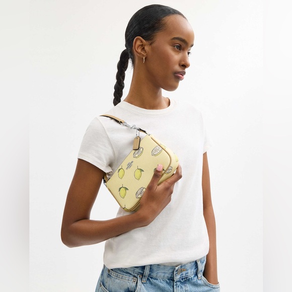 NWT Coach Nolita 19With Lemon Print  a free unbranded chain and extender CAL26